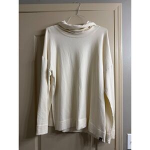 Glyder Women Cream Funnel Neck Fleece Sweatshirt Pullover Size Medium NWT